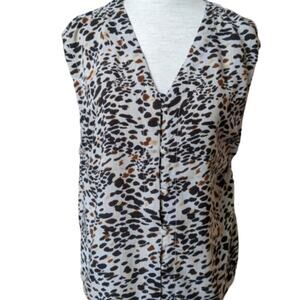 BeachLunchLounge Sleeveless Animal Print Shirt Size XS